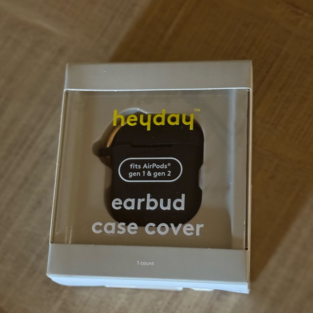 2 Pack Heyday Black Earbud Case Cover NWT